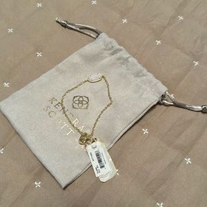 KENDRA SCOTT GOLD IRIDESCENT DRUSY ELAINA BRACELET